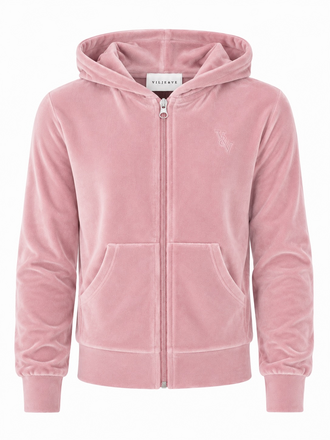 Hermine velour jakke soft pink.